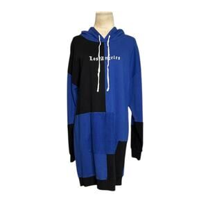 Juicy Couture x Urban Outfitters blue black Oversized  Hoodie Dress size M